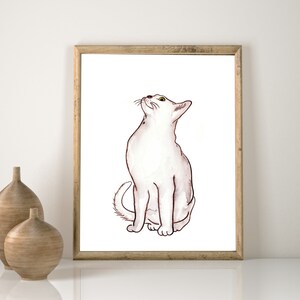 Cat Art Print, Cat Watercolor Painting, Watercolor Animal, Cats Poster, Cat Decor, Wall Cat Picture, Nursery Wall Decor, Home Decor image 4