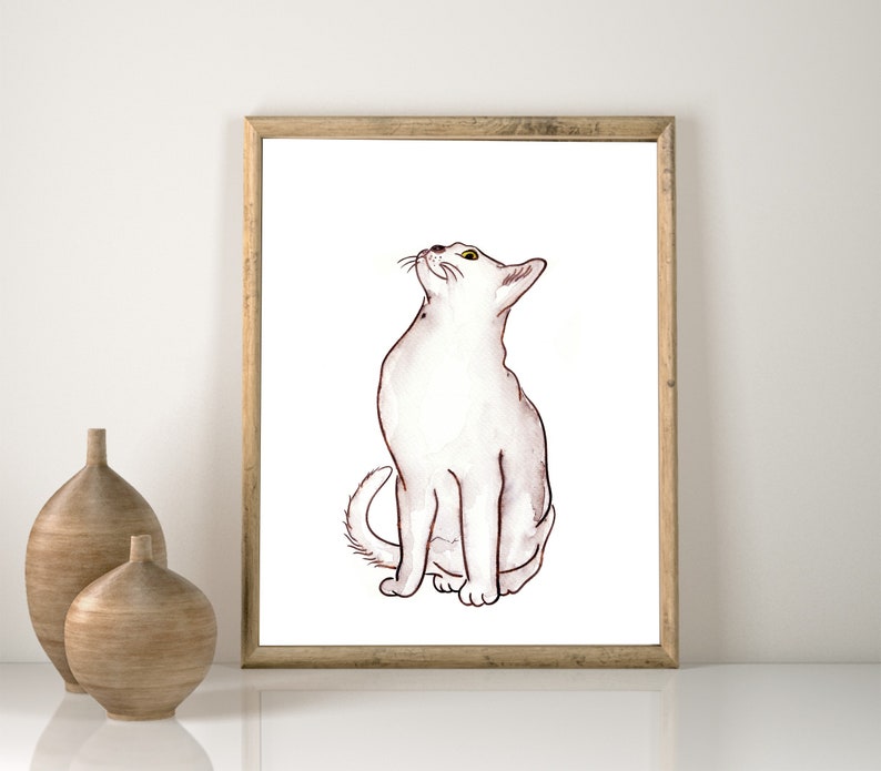 Cat Art Print, Cat Watercolor Painting, Watercolor Animal, Cats Poster, Cat Decor, Wall Cat Picture, Nursery Wall Decor, Home Decor image 4