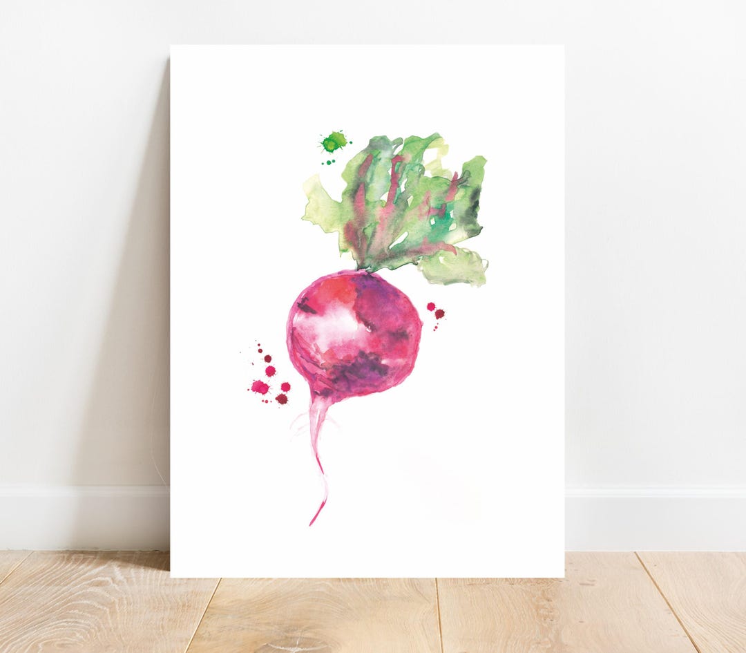 Watercolor Beet Print: Botanical Kitchen Wall Art - Etsy