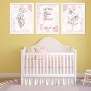 Nursery Decor Girl Pink, Flower Nursery, Pink Nursery ...