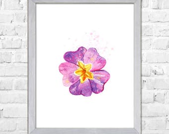 Purple flowers Art, Flower painting, Watercolor flower print, Abstract flower, Flower art, Floral print, Watercolor art, Purple Wall Decor