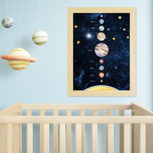 Solar System Poster, Solar System Print, Space Nursery Print, Home Wall Art, Nursery Wall Art, Children&#39;s Room Decor, Playroom Decor