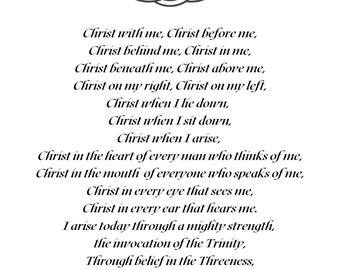 Celtic Prayer Print - From the Breastplate of St. Patrick