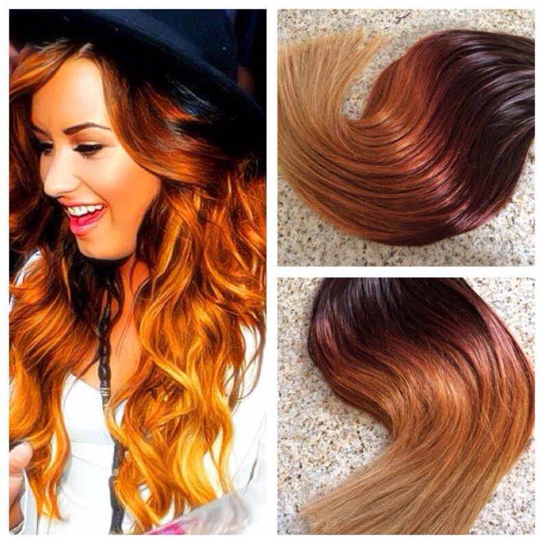 5 Star Ombre Balayage Cuticle Remy Hum5 Star Auburn Ombre Etsy