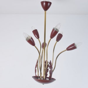 Red pendant light