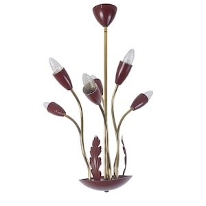 Red pendant light