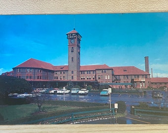 Union Station Portland Oregon Vintage Postcard, Pacific Northwest Railroad Depot, Unused Souvenir Ephemera, Collectible Post Card Collector