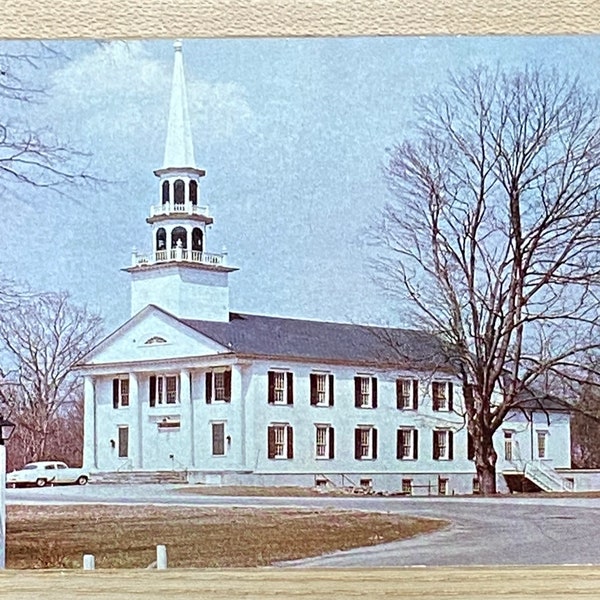 Saugatuck Congregational Church Westport Conn Vintage Postcard, Unposted Religious Post Card Sovenir Ephemera Travel Keepsake Postcrossing