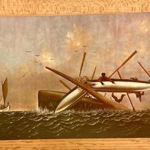 Whaling Museum New Bedford MA Postcard, American History Sperm Whale Souvenir Ephemera, Collectible The Stove Whaleboat Post Card