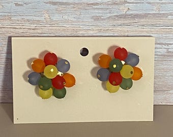 Vintage Multi Cluster Bead Shoe Clips, Beaded Accents for Ladies Shoes, Hollywood Glam Accessories, Stainless Clip Back, Mother's Day Gift