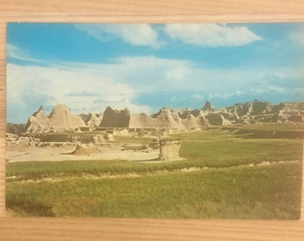Bad Lands National Monument South Dakota Postcard, Travel Advertising Souvenir Memorabilia Post Card, Collectible Ephemera