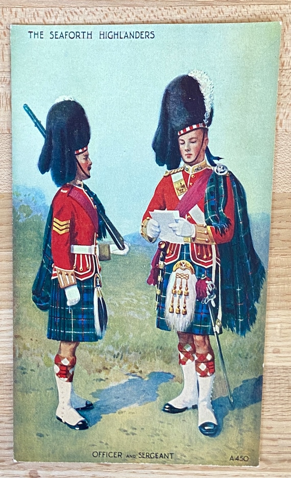 The Seaforth Highlanders Officer Sergeant Vintage Postcard, Ross