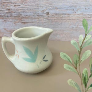 Vintage Johnson China Restaurant Ware Creamer, Retro Cream Pitcher Falls Creek Pa, Collectible Unique Kitchenware Syrup Pitcher