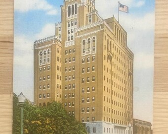 The Clinic, Rochester MN Linen Postcard, Posted 1946, 1-Cent Green Washington Postal Stamp, Historic Landmark Travel Souvenir Post Card