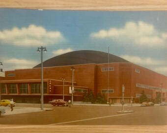 Milwaukee Arena WI Vintage Postcard, Classic Cars, Advertising Souvenir Collectible Post Card, History Ephemera Lover Gift