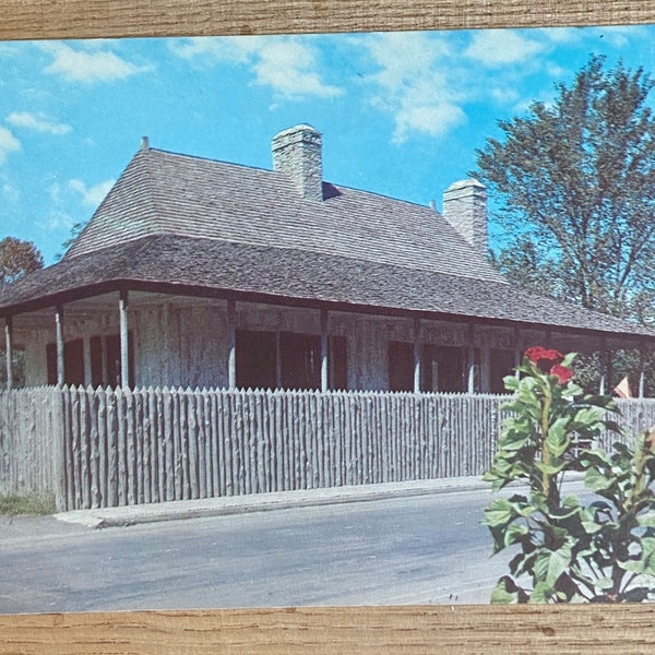 Bolduc House Ste Genevieve Missouri Postcard, Historical Building Restored Creole House 18th Century Garden, Unposted Souvenir Ephemera