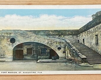 St Augustine Florida Vintage Postcard, The Arch, Ft Marion Advertising Travel Souvenir Memorabilia, Unposted Ephemera Post Card