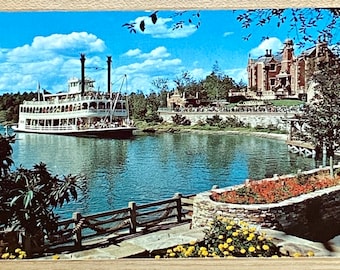 Admiral Joe Fowler Rivers of America Vintage Postcard, Walt Disney World Unposted Souvenir Post Card, Travel Attraction Keepsake Ephemera