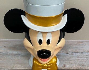 Mickey Mouse Flip Top Lid Disney on Ice Souvenir Cup, Vintage Kid's Plastic Keepsake Drinking Mug