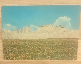 Badlands National Monument South Dakota Postcard, Travel Advertising Souvenir Memorabilia Post Card, Collectible Ephemera