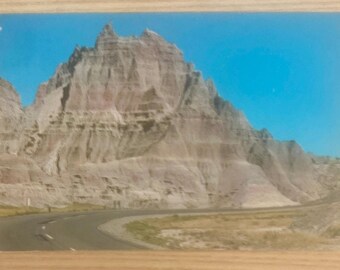 Vampire Peak Cedar Pass Baldlands National Monument SD Postcard, Travel Souvenir Advertising Post Card, History Lover Gift Junk Journal Card