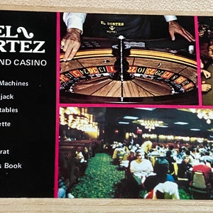 LAS VEGAS El Cortez Hotel & Casino Postcard, Gambling Advertising Vacation Memorabilia Souvenir Ephemera Post Card, History Lover Gift