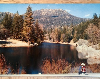 Fulmor Lake Vintage Postcard, Idyllwild-Banning Highway San Jacinto Mountains California, Unposted, Souvenir Ephemera, Royal Pictures