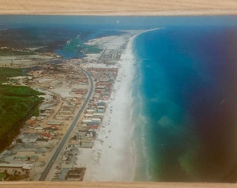 Aerial View Panama City Beaches Florida Vintage Postcard, Coastal Travel Souvenir, Americana Memorabilia, Gulf Coast Ephemera