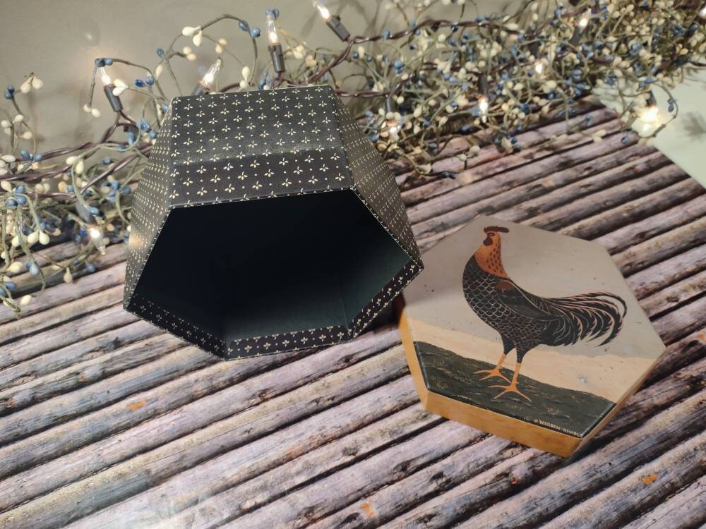 Kimble Chicken Vintage Warren Kimble Chicken Storage Box - Etsy