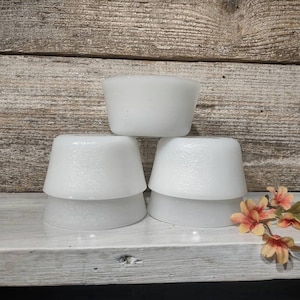 Vintage Set of 5 Glasbake Milk Glass Custard Cups