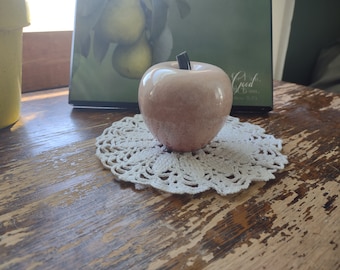 Vintage Apple Alabaster Paper Weight