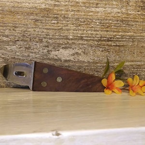 Genuine Vintage Mid Century Bottle Opener Wood Handle
