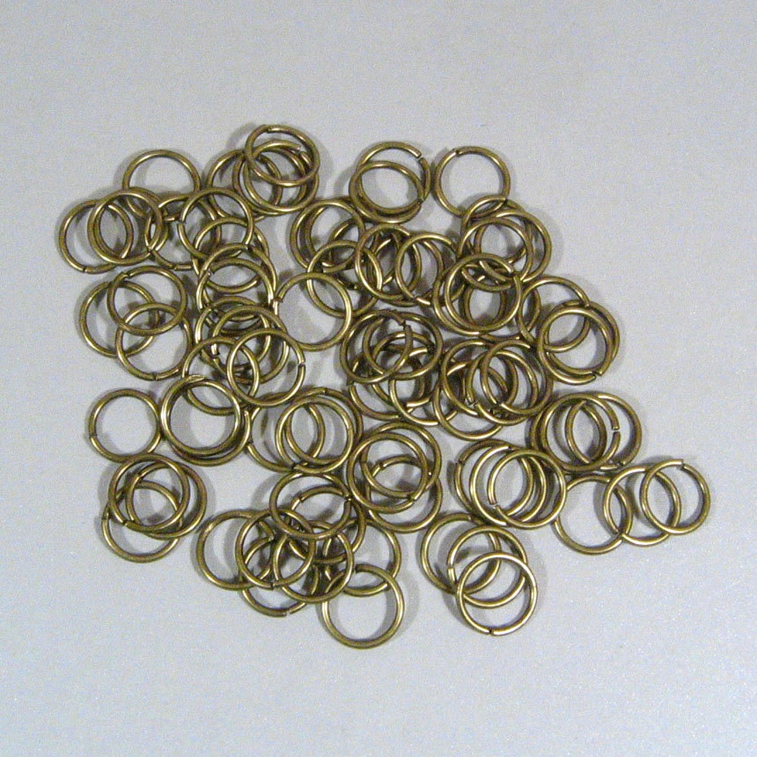 10mm Antique Brass Jump Rings Choose Your Quantity Etsy