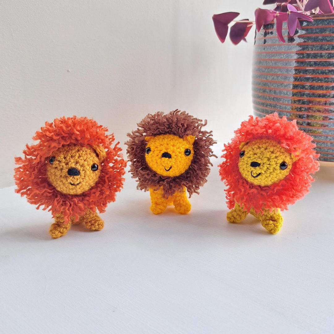 Three Lions Collection, Three Lion Crochet Figures - Etsy