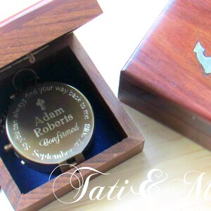 Wedding Compass with 1 Corinthians, Personalized Anniversary Gift