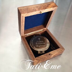 Compass Gifts for Him for Personalized Baptism, Dad, Godparents, Confirmation