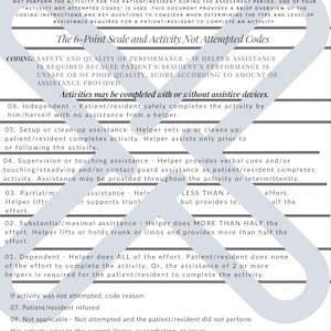 GG MDS 6 point scale sheet description