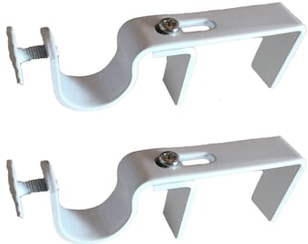 NoNo Bracket - Outside Mounted Blinds Curtain Rod Bracket Attachment (White)