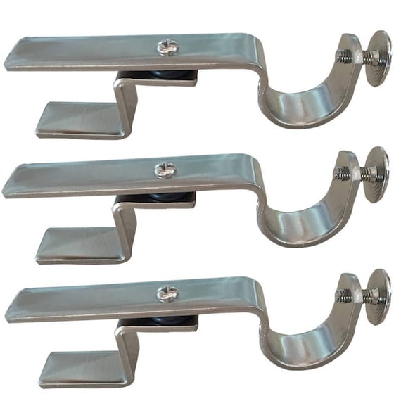 Inside Mounted Blinds Curtain Rod Bracket Attachment Nickel NONO Bracket