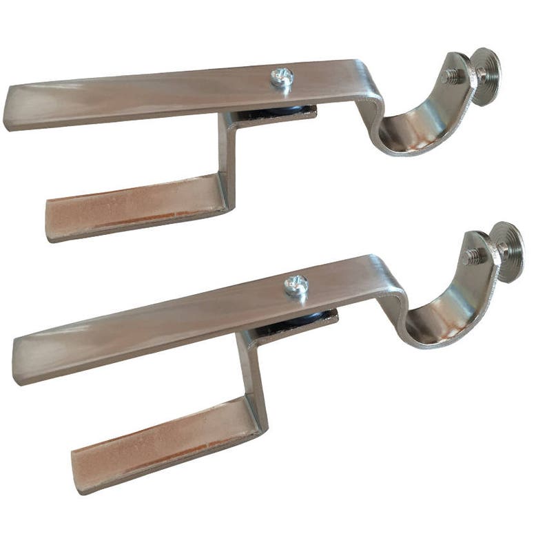 Xl Inside Mounted Faux Wood Blinds Curtain Rod Bracket Etsy