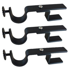 NoNo Bracket - No Drill Curtain Rod Bracket Attachment for Inside Mounted Blinds (Black 3)