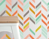 Multi Color Herringbone - Wall Decal Set