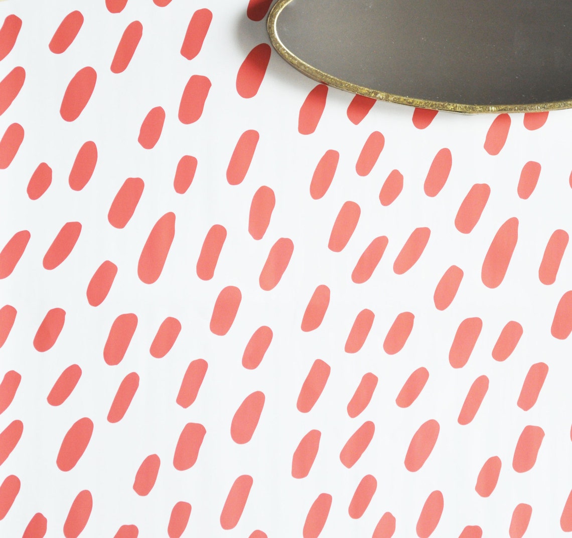 24 x 48 Finger Painted Dots Removable wall paper Etsy