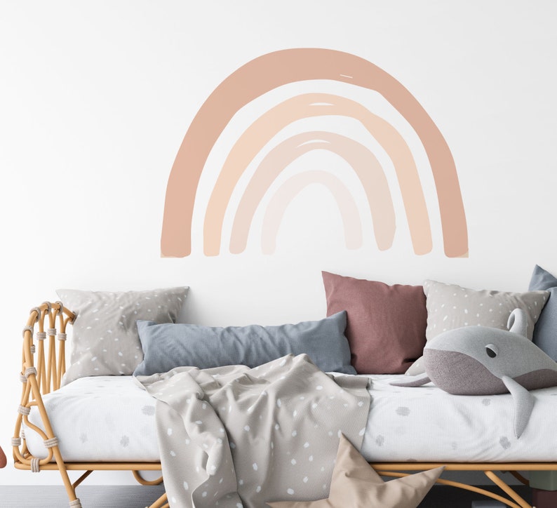 Wall Decal Pastel Large Boho Rainbow Wall Decals Wall Etsy