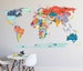 Wall Decal - World Map interactive map - Wall Sticker Room Decor Map Decor