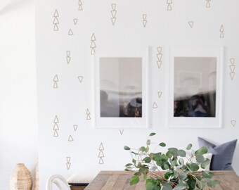 Hollow Hand Drawn Triangles - WALL DECAL