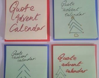 Advent calendar of quotes for the Christmas holidays