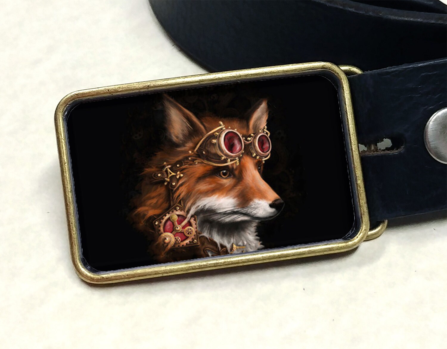 fox belt buckle