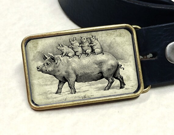 pig belt buckle