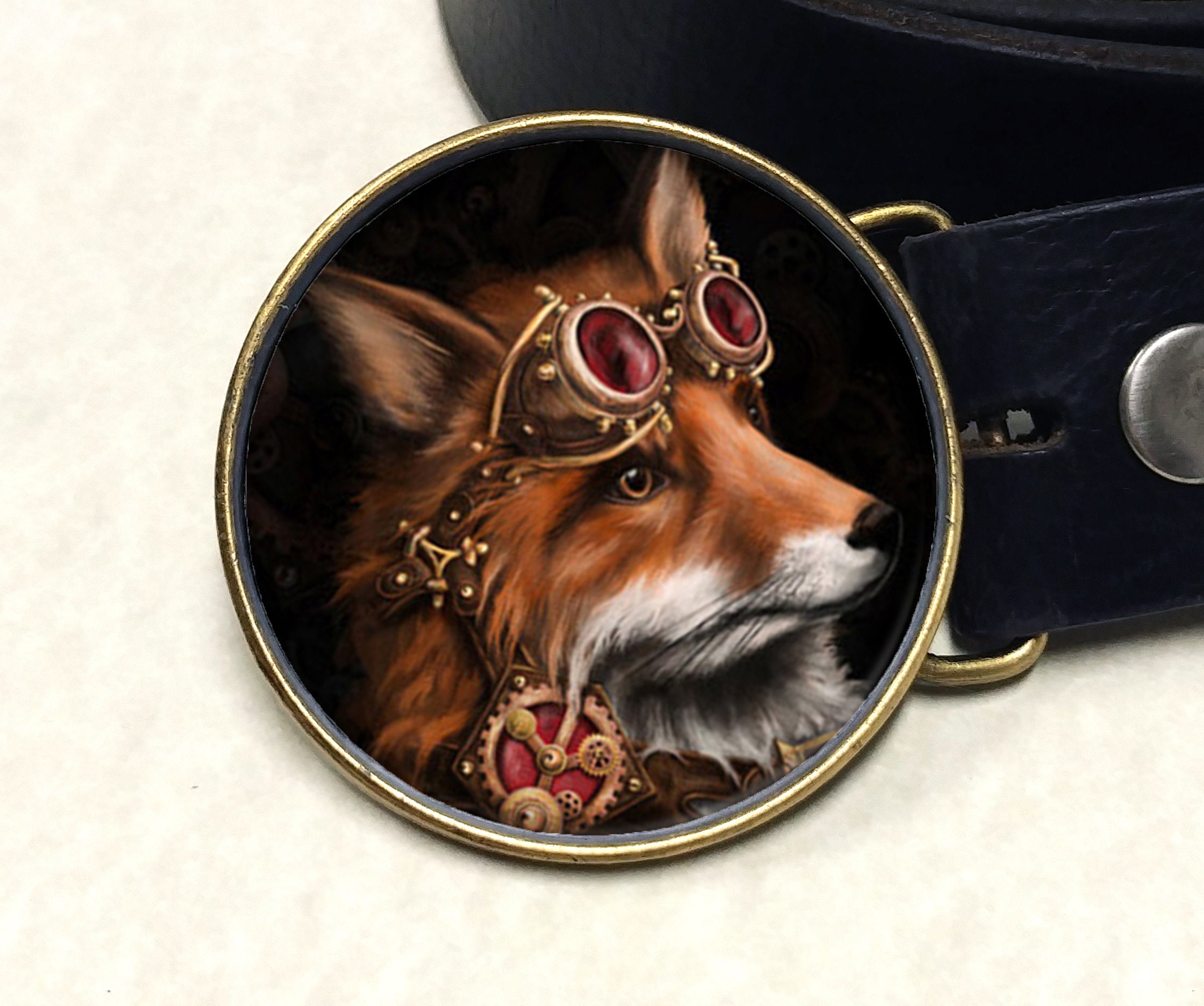fox belt buckle